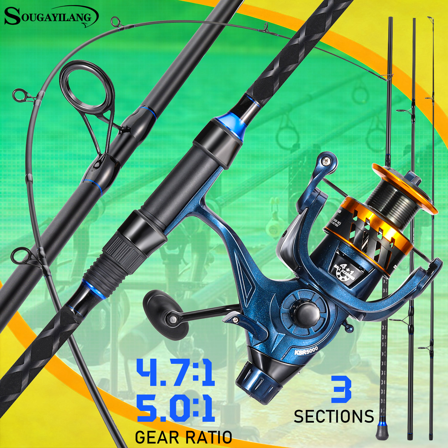 Sougayilang 3 Sections Surf Fi - Surf Reel のレビューと価格
