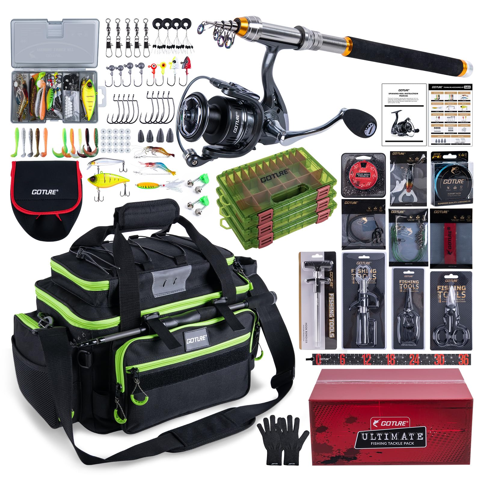 Goture Portable Travel Fishing - Reel Bag のレビューと価格