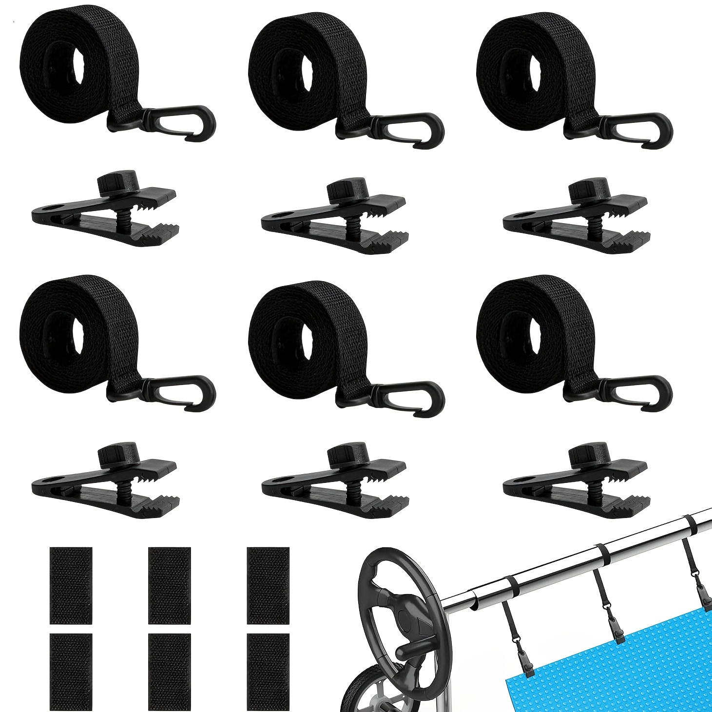 18 Pcs Solar Cover Reel Instal - Reel Cover のレビューと価格