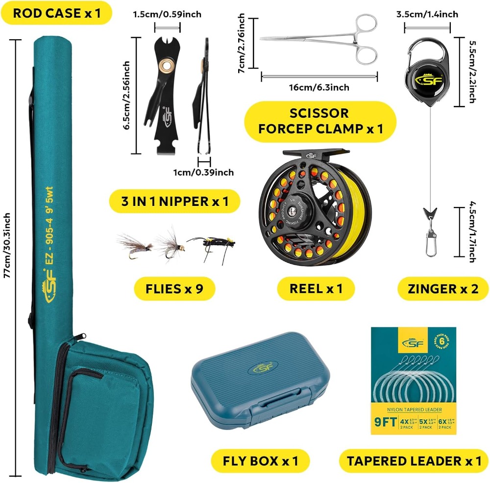 Fly Fishing Rod Combo Starter  - Reel Case のレビューと価格