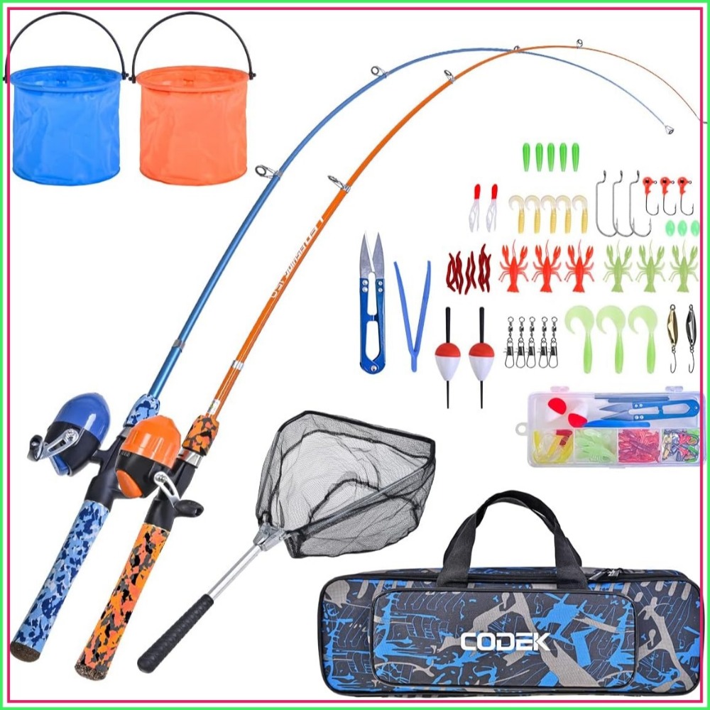 Kids Fishing Pole Set with Ful - Spincast Reel のレビューと価格